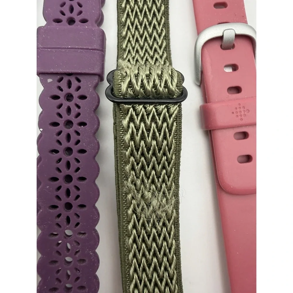 FITBIT LUX  Band Set Of 7, Silicone And Weaved Cloth. Read Description 🖤
